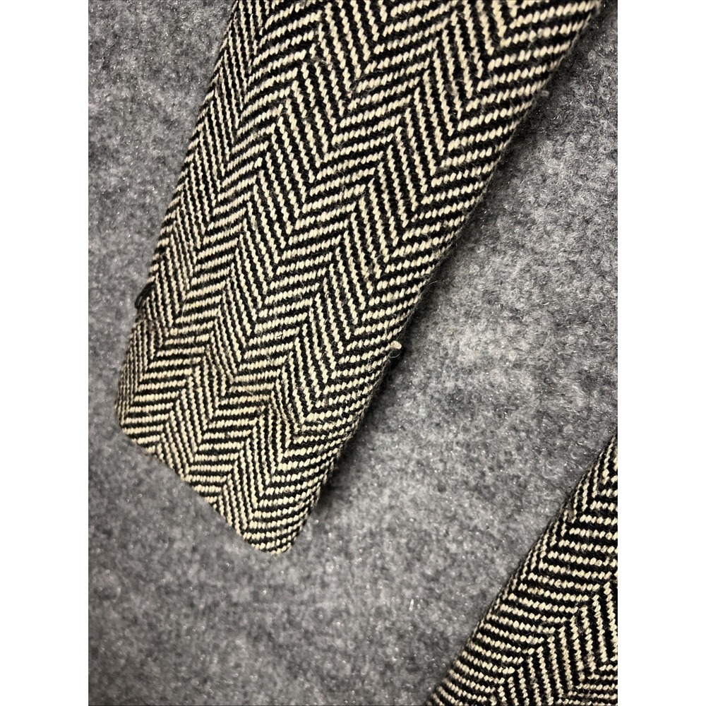 Urban Behavior Herringbone Wool Blend Trench Coat Jacket Grey / Brown Size Small - Picture 7 of 9